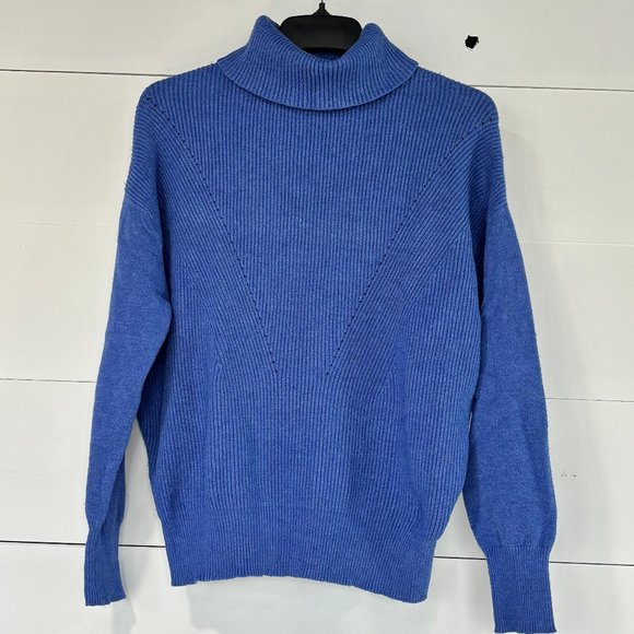 Philosophy Blue Turtleneck Sweater - Picture 1 of 4